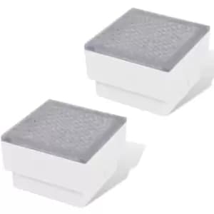 Image of Vidaxl - 2 LED Inground Light 100 x 100 x 68mm White