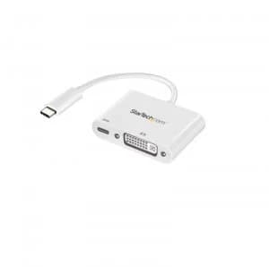 Image of StarTech.com USB-C to DVI Adapter with USB Power Delivery - 1920 x 120