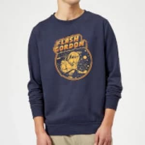 Image of Flash Gordon Flash Retro Comic Sweatshirt - Navy - 3XL