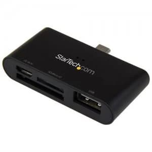 Image of StarTech.com On-the-Go USB card reader for mobile devices - supports SD & Micro SD cards