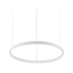 Image of Ideal Lux Decorative Round Integrated Pendant Light White, 4000K, 30W