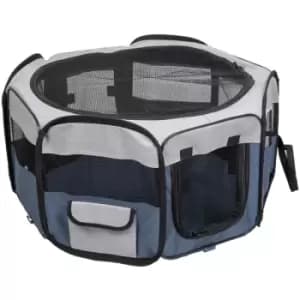 Image of Pet Playpen Flavio 74x74x35cm S Blue - Blue - Flamingo