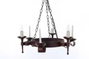 Image of Refectory 3 Light Aged Iron Ceiling