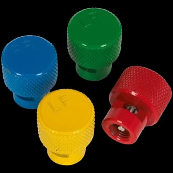 Image of Sealey 4 Piece TPMS Deflator Valve Set - Colour Coded
