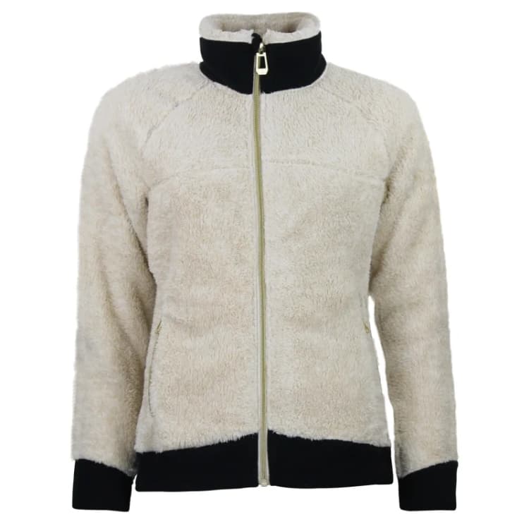 Image of Womens zipped fleece Peak Mountain Coral Sherpa 300G Beige Female L