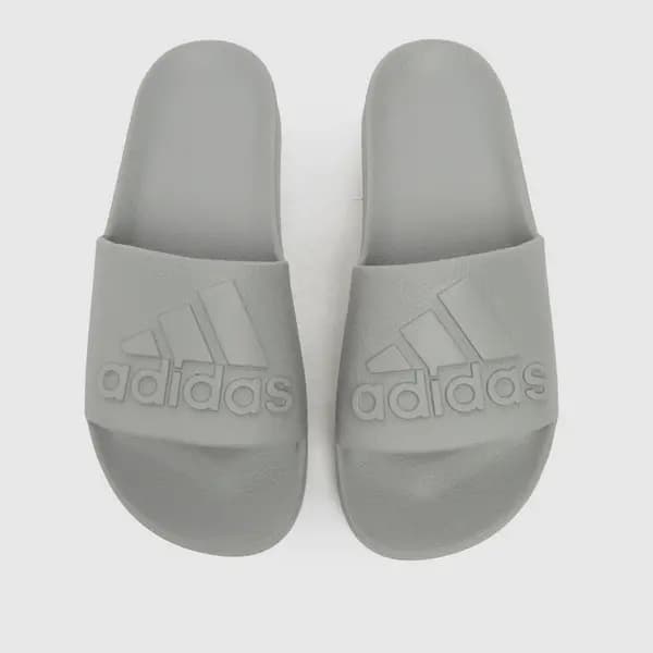 Image of adidas adilette aqua sandals in light grey Light Grey UK 11 (EU 46)