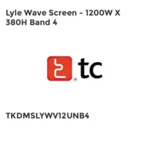 Image of TC Group Lyle Wave Screen - 1200W x 380H Band 4