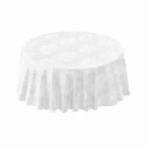 Image of Green & Sons Table Cloth Damask Rose 70" White