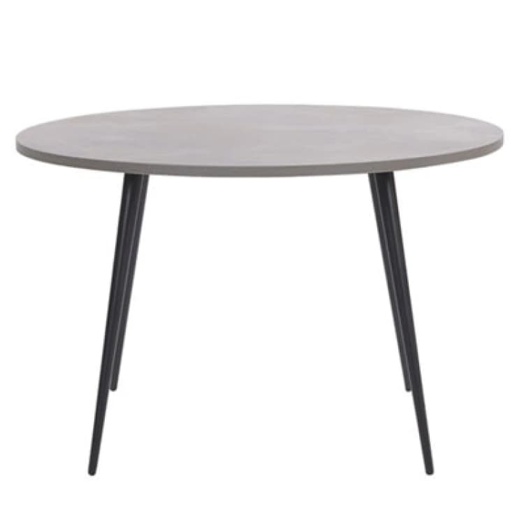 Image of Beliani Dining Table Odeon Grey Concrete Effect 120 Cm 120 Cm