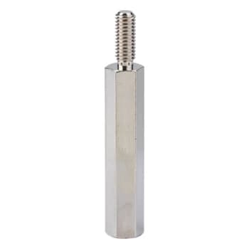 Image of R-TECH 524414 Hex Threaded M-F Spacer Brass 5mm A/F M3 25mm - Pack...