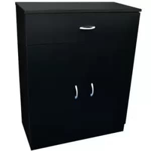 Image of Techstyle Watsons 1 Drawer / Cupboard Storage Sideboard Unit Black