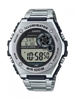 Image of Casio Mens Illuminator Silver Stainless Steel Bracelet Watch