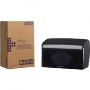 Image of AQUARIUS Toilet Roll Dispenser Small Roll Plastic Black