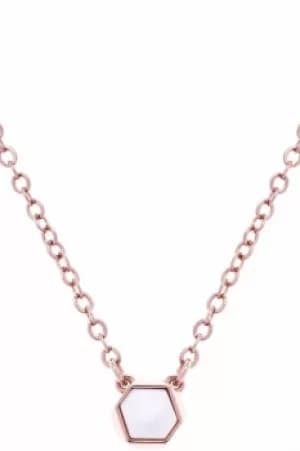Image of Ladies Karen Millen Rose Gold Plated Polyhedra Stone Pendant KMJ1021-24-46