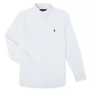 Image of Polo Ralph Lauren TOUNIA boys's Childrens Long sleeved Shirt in White - Sizes 8 years,10 years,12 years,14 years,16 years,18 ans
