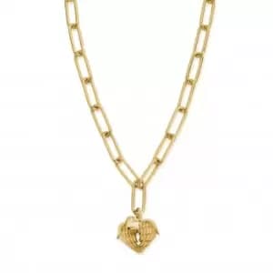 Image of Gold Link Chain Faith and Love Necklace GNLC10244014