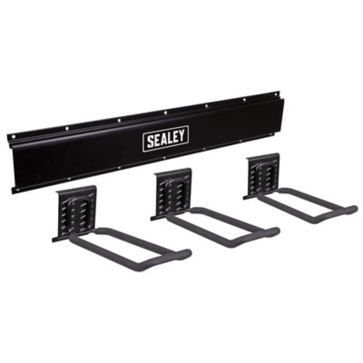 Image of Sealey APH Wall Mount Storage Rail and Closed End Hooks Kit APHKIT7