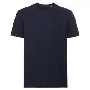 Image of Russell Mens Pure Organic Short-Sleeved T-Shirt (3XL) (French Navy)