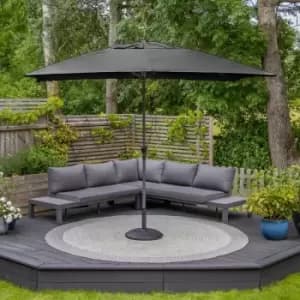 Image of Harbour Lifestyle Triton 3M X 2M Aluminium Parasol - Grey