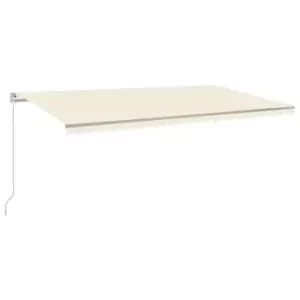 Image of Vidaxl Manual Retractable Awning With LED 600X350 Cm Cream