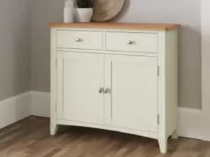 Image of Kenmore Patterdale White and Oak 2 Door 2 Drawer Sideboard Assembled