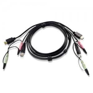 Image of Aten 2L-7D02UH KVM cable 1.8 m Black