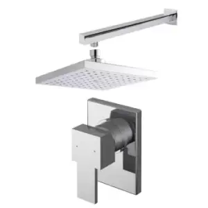Image of Nuie Concealed Square Manual Valve & Head Chrome