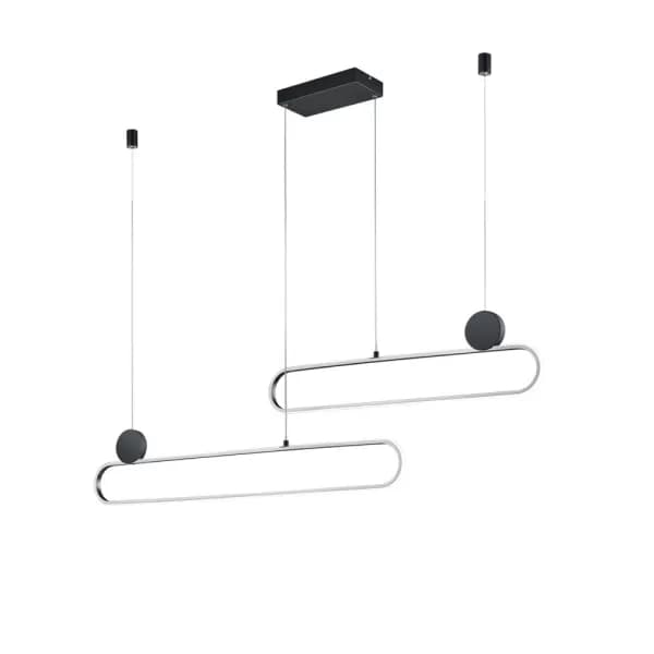 Image of Grant Modern 54W LED Pendant Ceiling Light Brushed aluminium 2300-3000-4000K