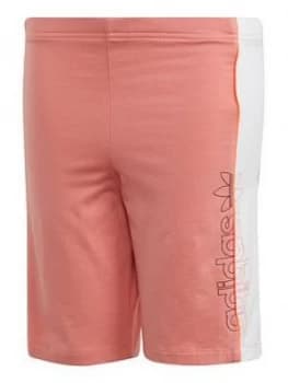 Image of Adidas Originals Childrens Cycling Shorts - Coral