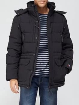 Image of Superdry Expedition Down Parka - Black Size M Men