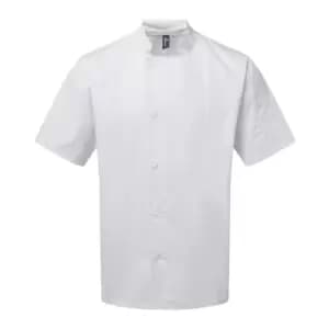 Image of Premier Adults Unisex Essential Short Sleeve Chefs Jacket (XXL) (White)