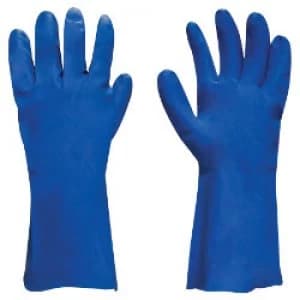 Image of Polyco Gloves Gauntlet Nitrile Size 10 Blue