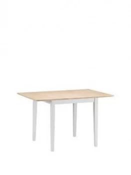 Image of Julian Bowen Rufford 120 Cm 2 Tone Extending Dining Table - Ivory/Natural
