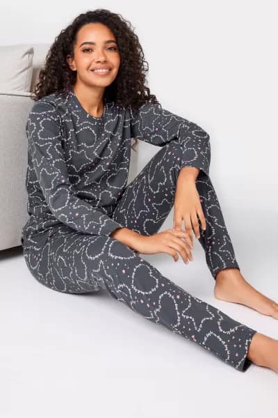 Image of Print Tapered Leg Pyjama Set