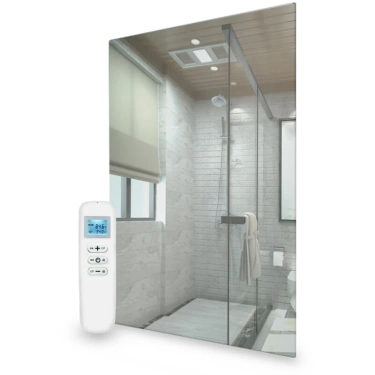 Image of MIRRORSTONE INFRARED HEATING Mirrorstone 700W Mirrored WiFi Infrared Heating Panel - Electric Panel Heater-Wall Mounted MS-MIR-700W