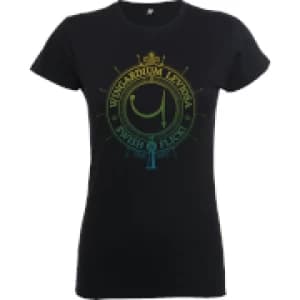 Image of Harry Potter Wingardium Leviosa Swish And Flick Womens Black T-Shirt - S - Black