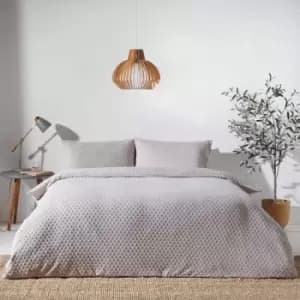 Image of The Linen Yard Polka Tuft King Duvet Cover Set Cotton Stone