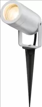Image of KnightsBridge EAMON - 230V IP65 GU10 Polycarbonate Spike light - White