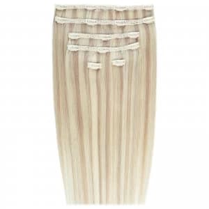 Image of Beauty Works Double Hair Set 18" Clip-In Hair Extensions (Various Shades) - LA Blonde 613/24