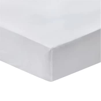 Image of Joules Joules Plain Dye 180TC Fitted Sheet - CHALK