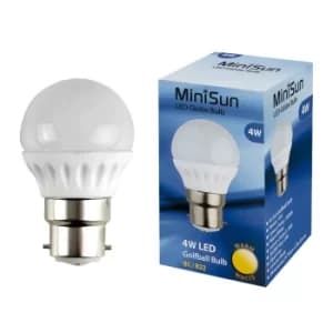 Image of Pack of 10 4W BC B22 Warm White LED Golfball Bulbs