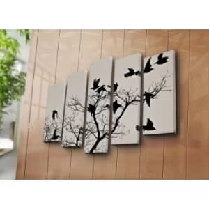 Image of 5PATK-156 Multicolor Decorative Canvas Painting (5 Pieces)