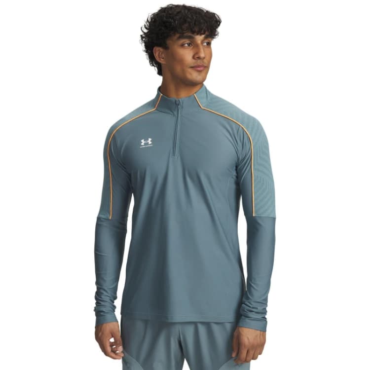 Image of Under Armour Mens Drill Top Grey/Orange male L