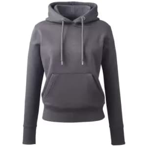 Image of Anthem Womens/Ladies Organic Hoodie (XS) (Charcoal)