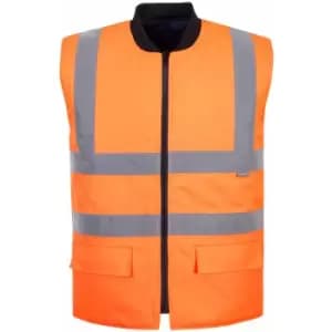 Image of Portwest S469 Orange Sz 3XL Hi-Vis Reversible Body warmer Hi-Viz Visibility - Hi-Visibility Orange
