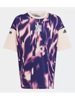 Image of adidas Arkd3 Allover Print T-Shirt, Pink, Size 13-14 Years