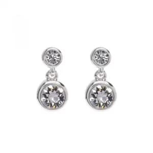 Image of Ladies Karen Millen PVD Silver Plated Crystal Dot Earring