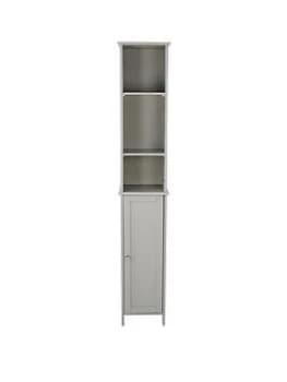 Image of Portland Tall Bathroom Cabinet -- Grey