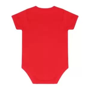 Image of Larkwood Baby Boys/Girls Essential Short Sleeve Bodysuit (3-6 Months) (Red)