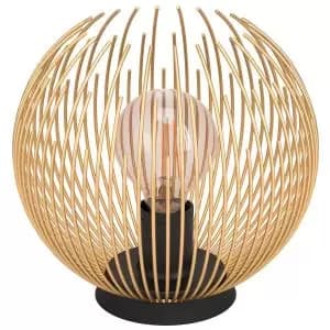 Image of Eglo Venezuela Black And Gold Table Lamp